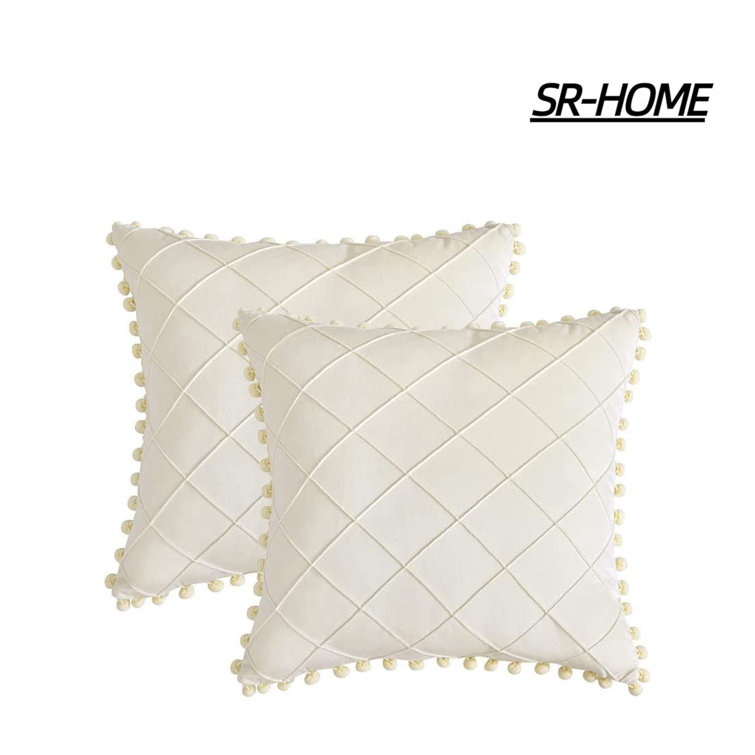 Cream pom 2024 pom pillow